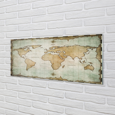 Painel de vidro Mapa queimado