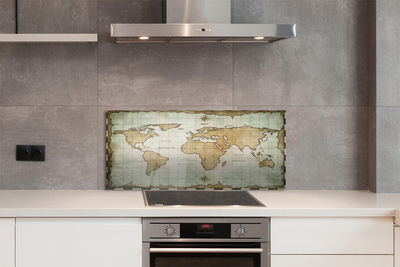 Painel de vidro Mapa queimado