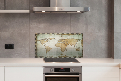 Painel de vidro Mapa queimado