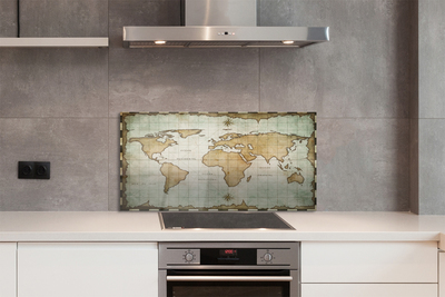 Painel de vidro Mapa queimado