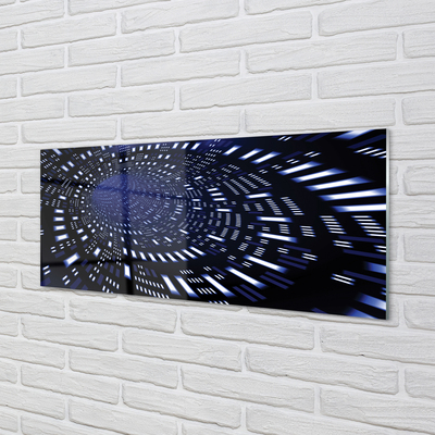 Painel de vidro Túnel azul 3d