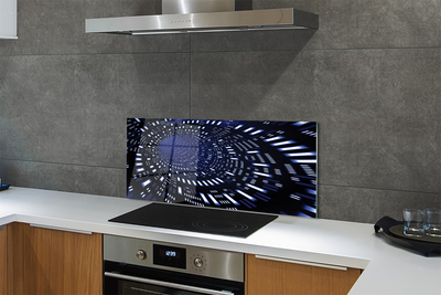 Painel de vidro Túnel azul 3d