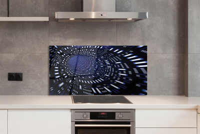 Painel de vidro Túnel azul 3d