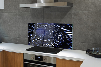 Painel de vidro Túnel azul 3d