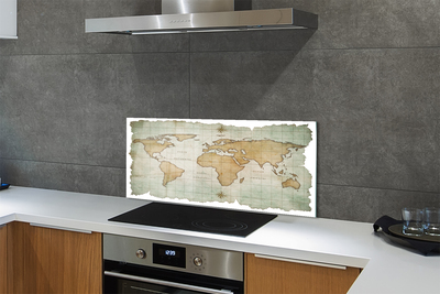 Painel de vidro Mapa