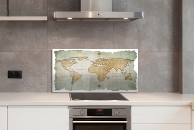 Painel de vidro Mapa