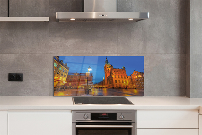 Painel de vidro Igreja Noturna da Cidade Velha de Gdansk