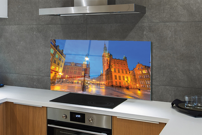 Painel de vidro Igreja Noturna da Cidade Velha de Gdansk