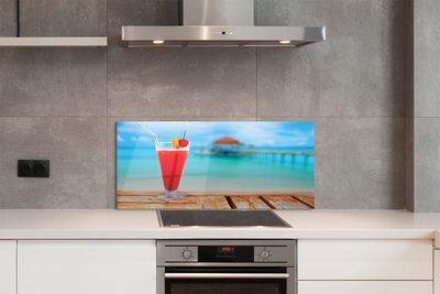 Painel de vidro Coquetel à beira-mar