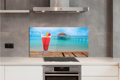 Painel de vidro Coquetel à beira-mar