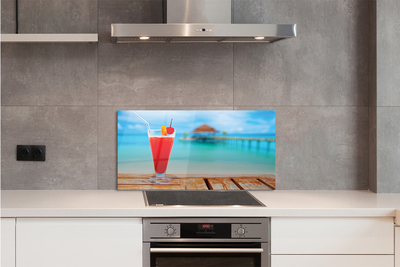 Painel de vidro Coquetel à beira-mar