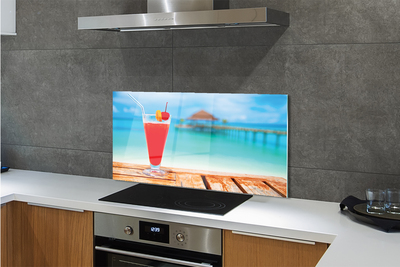 Painel de vidro Coquetel à beira-mar