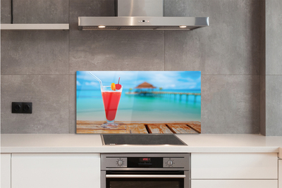 Painel de vidro Coquetel à beira-mar