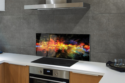 Painel de vidro Padrões fractais amarelos