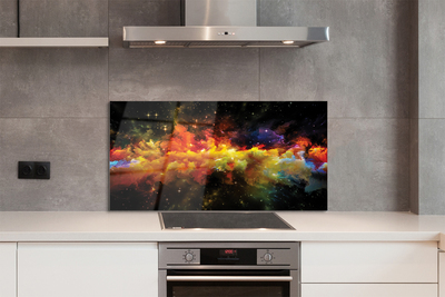 Painel de vidro Padrões fractais amarelos