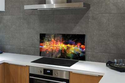 Painel de vidro Padrões fractais amarelos