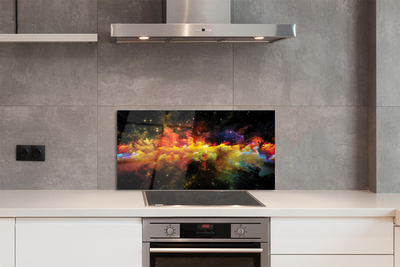 Painel de vidro Padrões fractais amarelos