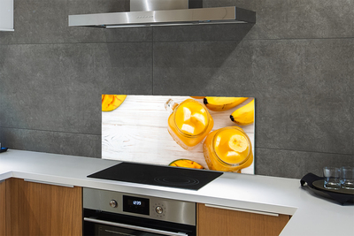 Painel de vidro Smoothie de manga e banana