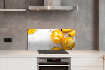 Painel de vidro Smoothie de manga e banana