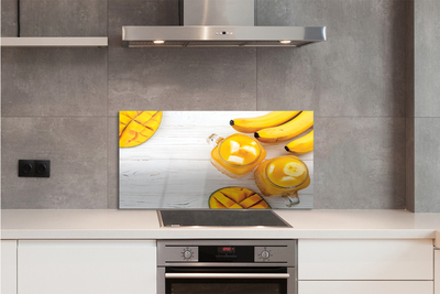 Painel de vidro Smoothie de manga e banana