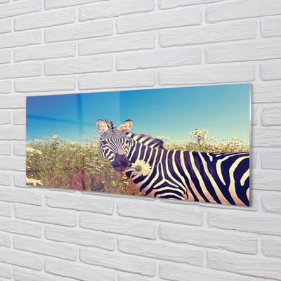 Painel de vidro Flores de zebra