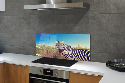 Painel de vidro Flores de zebra