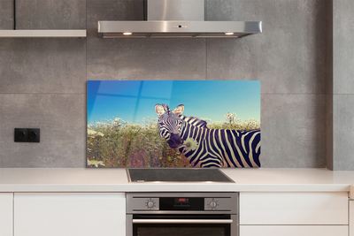 Painel de vidro Flores de zebra