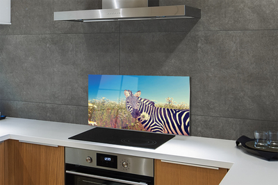 Painel de vidro Flores de zebra