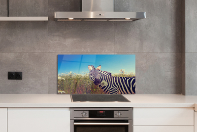 Painel de vidro Flores de zebra