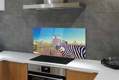 Painel de vidro Flores de zebra