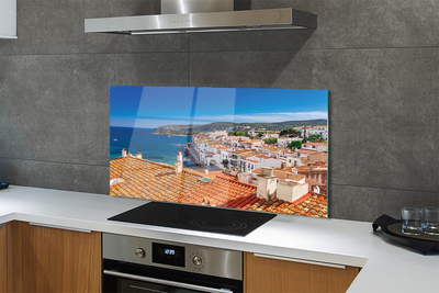 Painel de vidro Espanha Cidade Mar Montanhas