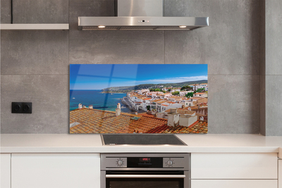 Painel de vidro Espanha Cidade Mar Montanhas