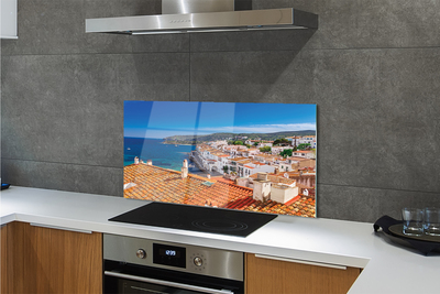 Painel de vidro Espanha Cidade Mar Montanhas