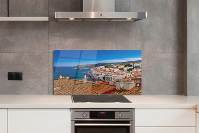 Painel de vidro Espanha Cidade Mar Montanhas