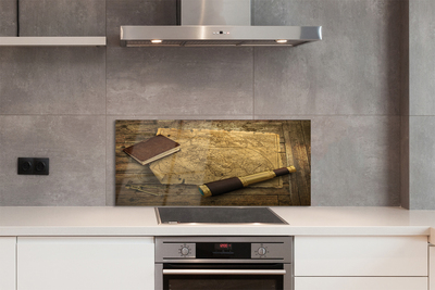 Painel de vidro Caderno de mapas antigo