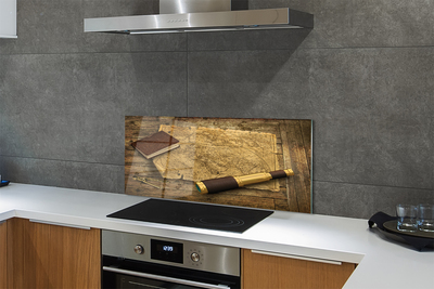 Painel de vidro Caderno de mapas antigo