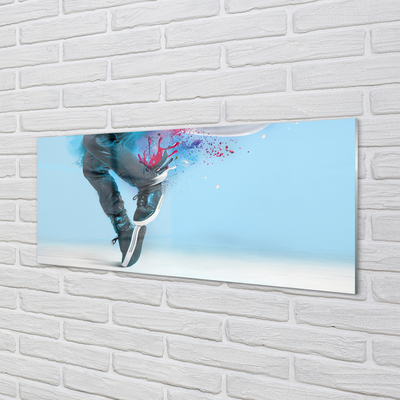 Painel de vidro Manchas coloridas nas pernas