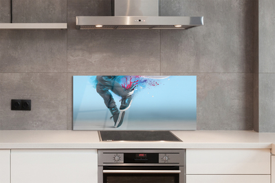 Painel de vidro Manchas coloridas nas pernas