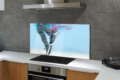 Painel de vidro Manchas coloridas nas pernas