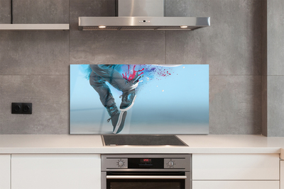 Painel de vidro Manchas coloridas nas pernas