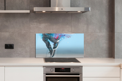 Painel de vidro Manchas coloridas nas pernas