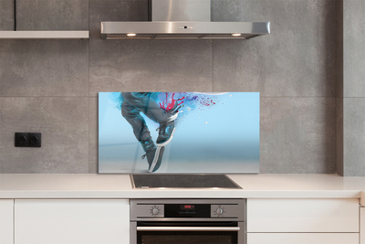 Painel de vidro Manchas coloridas nas pernas