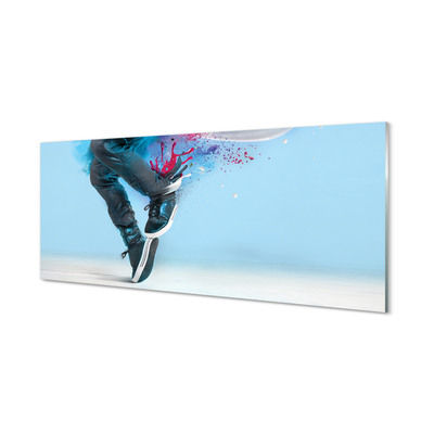 Painel de vidro Manchas coloridas nas pernas