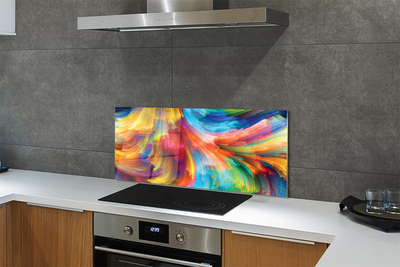 Painel de vidro Fractais listrados irregulares coloridos