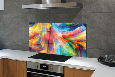 Painel de vidro Fractais listrados irregulares coloridos