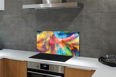 Painel de vidro Fractais listrados irregulares coloridos