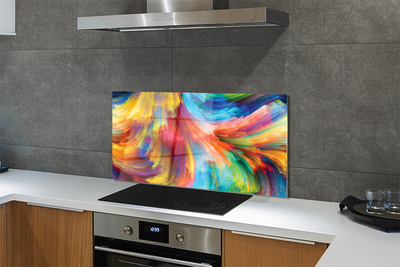 Painel de vidro Fractais listrados irregulares coloridos