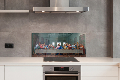 Painel de vidro A peça A Última Ceia