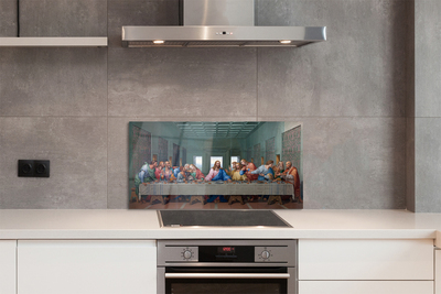 Painel de vidro A peça A Última Ceia