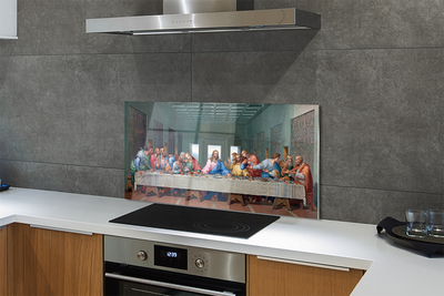 Painel de vidro A peça A Última Ceia